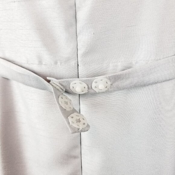 Beautiful Powder Blue Sheath Dress & Floral Jacket & Rhinestone Belt * Size 16 - Picture 11 of 12